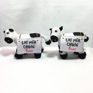 Chick-fil-A Plush Cow Eat Mor Chikin 6” LIMITED EDITION X2!
